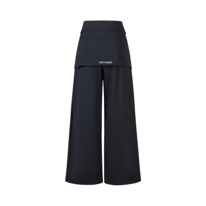 13DE MARZO Bear Shirt Casual Pants Navy Blue