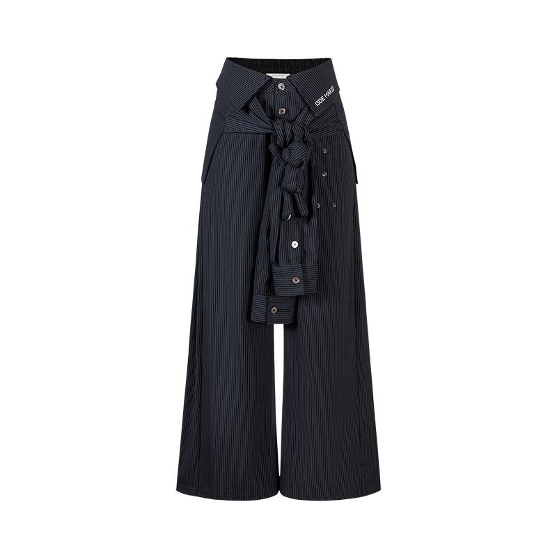 13DE MARZO Bear Shirt Casual Pants Navy Blue