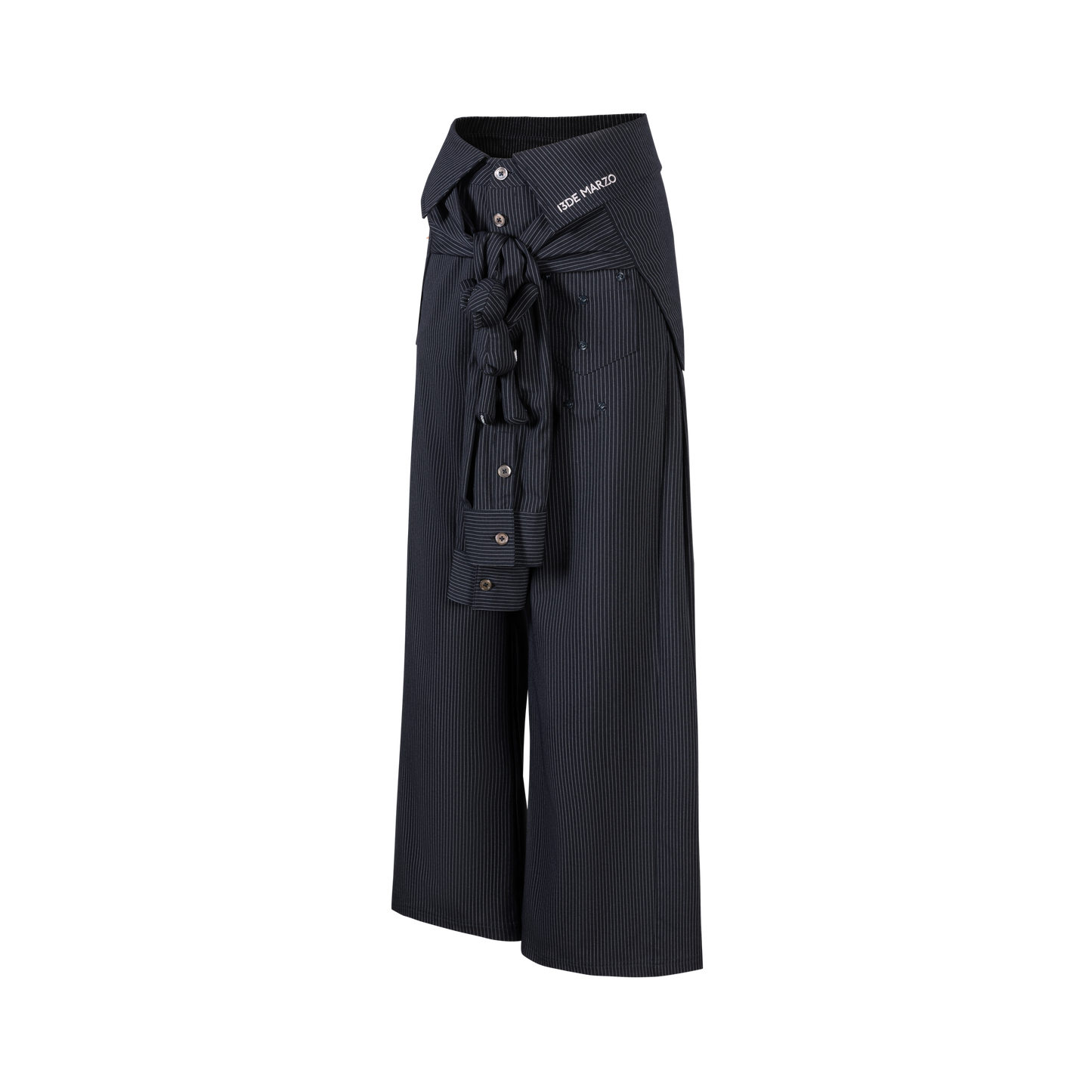 13DE MARZO Bear Shirt Casual Pants Navy Blue