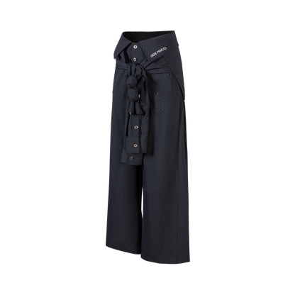 13DE MARZO Bear Shirt Casual Pants Navy Blue