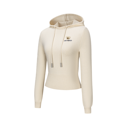 13DE MARZO Mini Logo Tight Sweater Almond