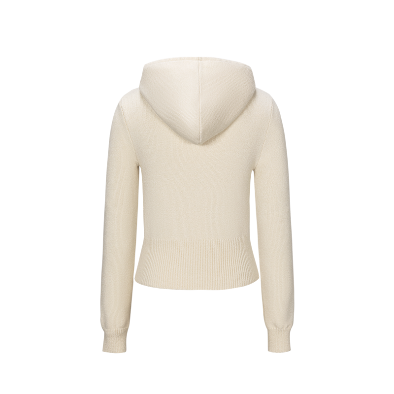 13DE MARZO Mini Logo Tight Sweater Almond