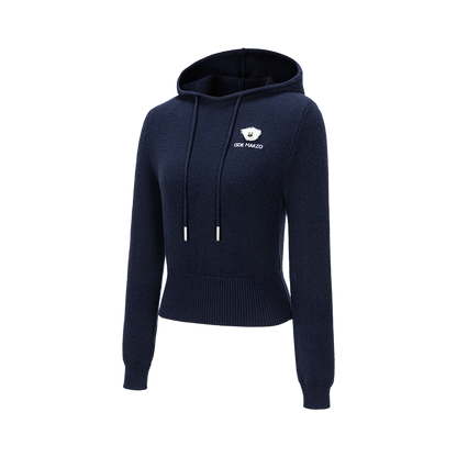 13DE MARZO Mini Logo Tight Sweater Navy Blue