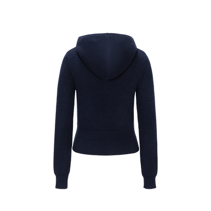 13DE MARZO Mini Logo Tight Sweater Navy Blue