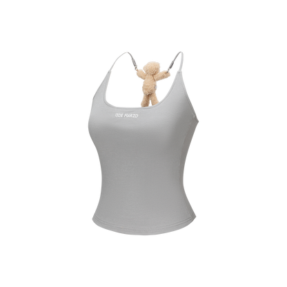 13DE MARZO Back Bear Harness Top Grey - 13DE MARZO