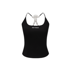 13DE MARZO Back Bear Harness Top Black