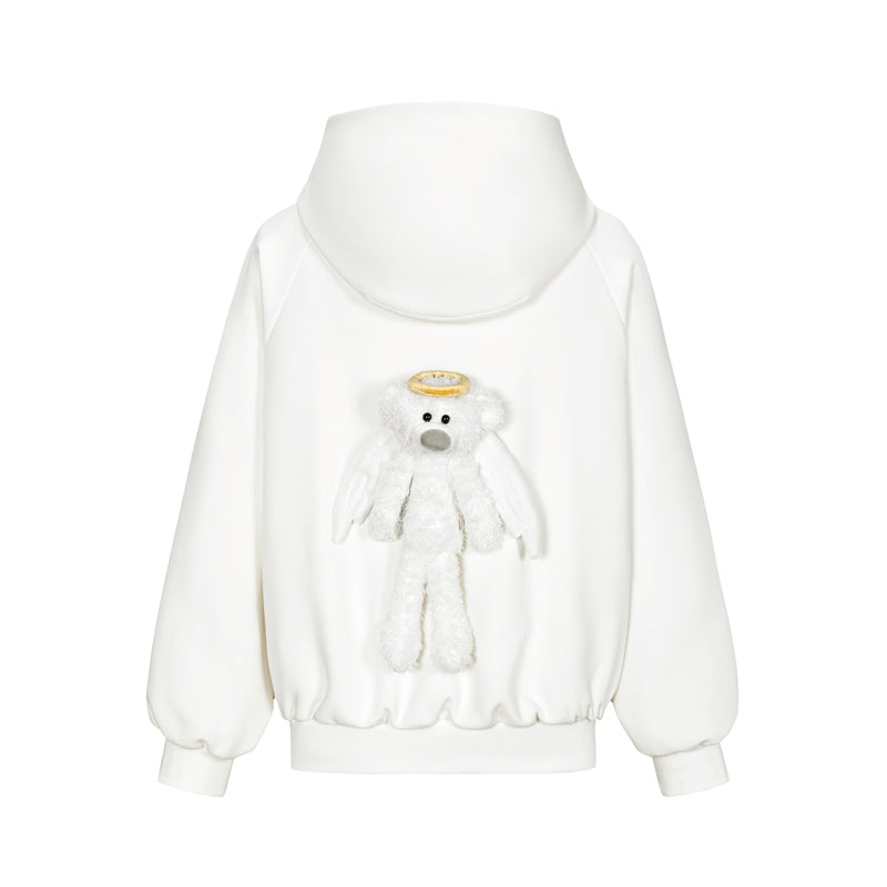 13DE MARZO Angel Devil Bear Zipped Hoodie - 13DE MARZO