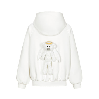 13DE MARZO Angel Devil Bear Zipped Hoodie - 13DE MARZO