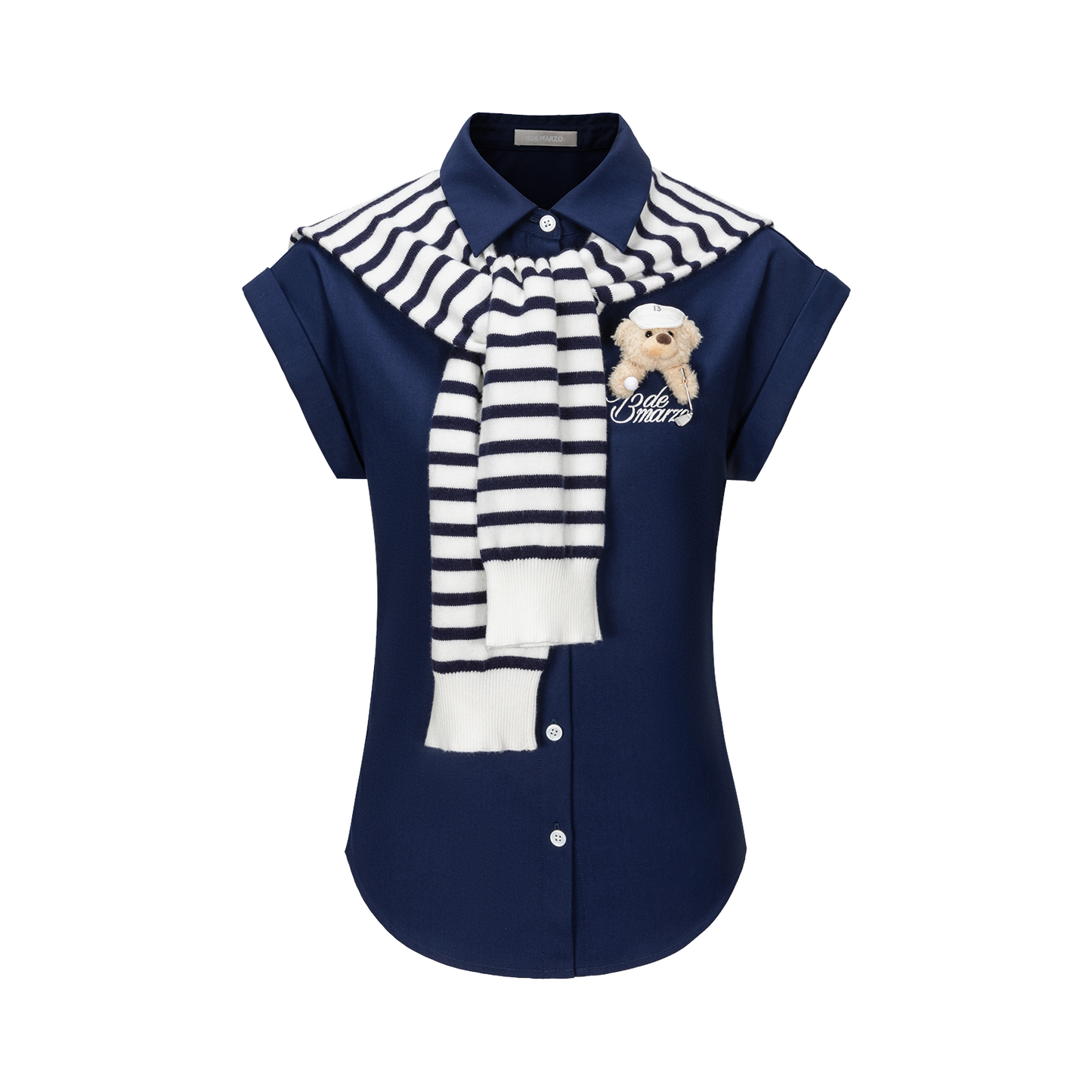 13DE MARZO Golf Shirt Two-Piece Set Navy Blue - 13DE MARZO