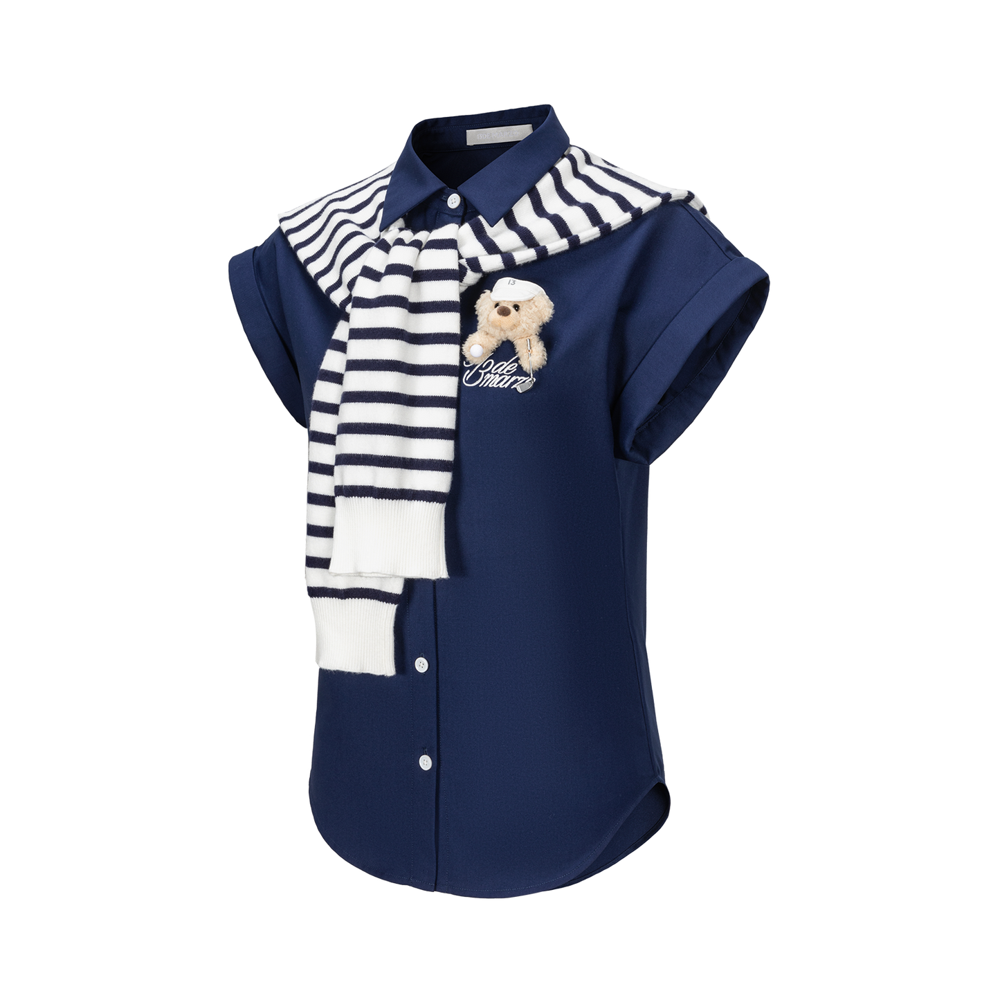 13DE MARZO Golf Shirt Two-Piece Set Navy Blue - 13DE MARZO