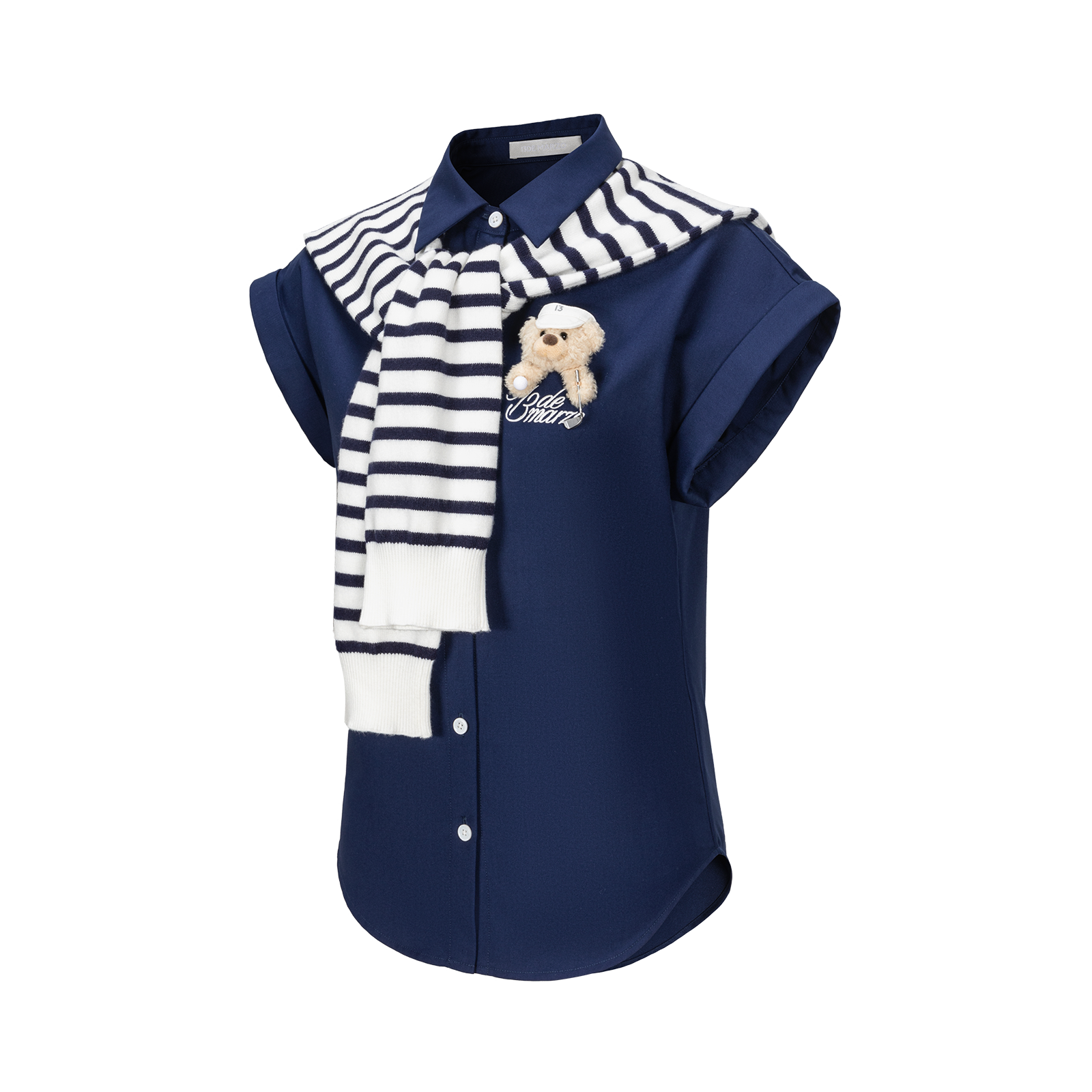 13DE MARZO Golf Shirt Two-Piece Set Navy Blue - 13DE MARZO