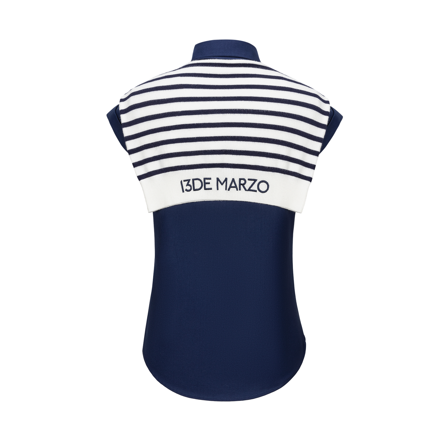 13DE MARZO Golf Shirt Two-Piece Set Navy Blue - 13DE MARZO