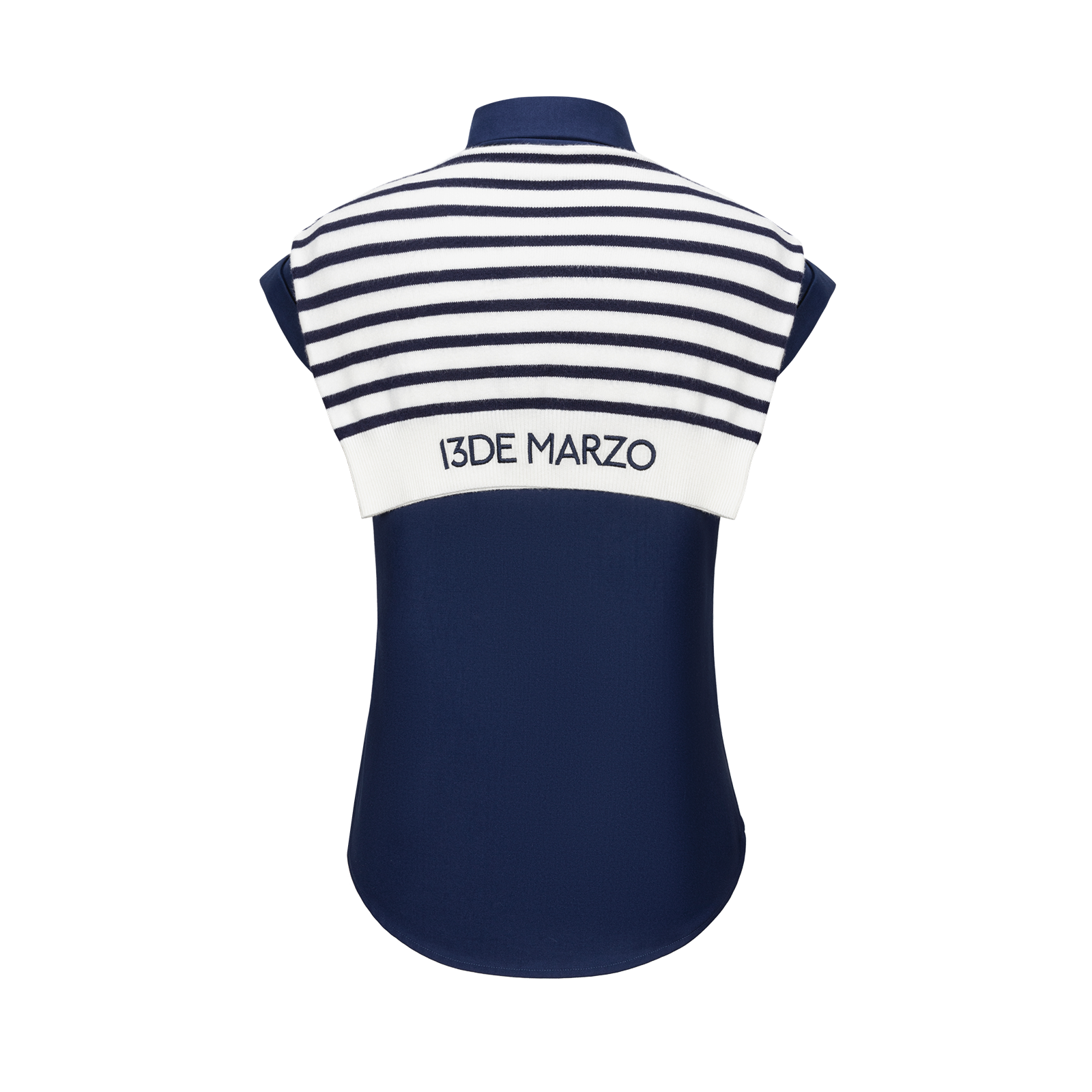 13DE MARZO Golf Shirt Two-Piece Set Navy Blue - 13DE MARZO