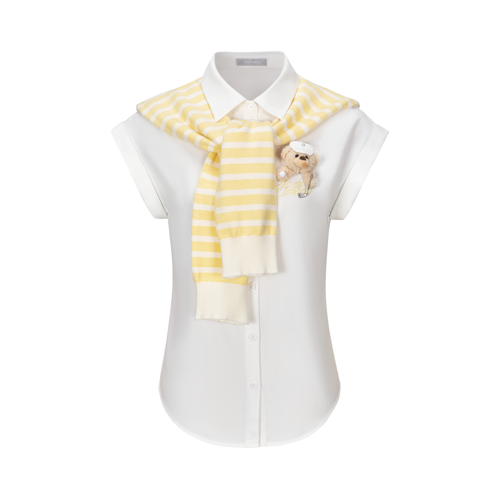 13DE MARZO Golf Shirt Two-Piece Set Yellow - 13DE MARZO