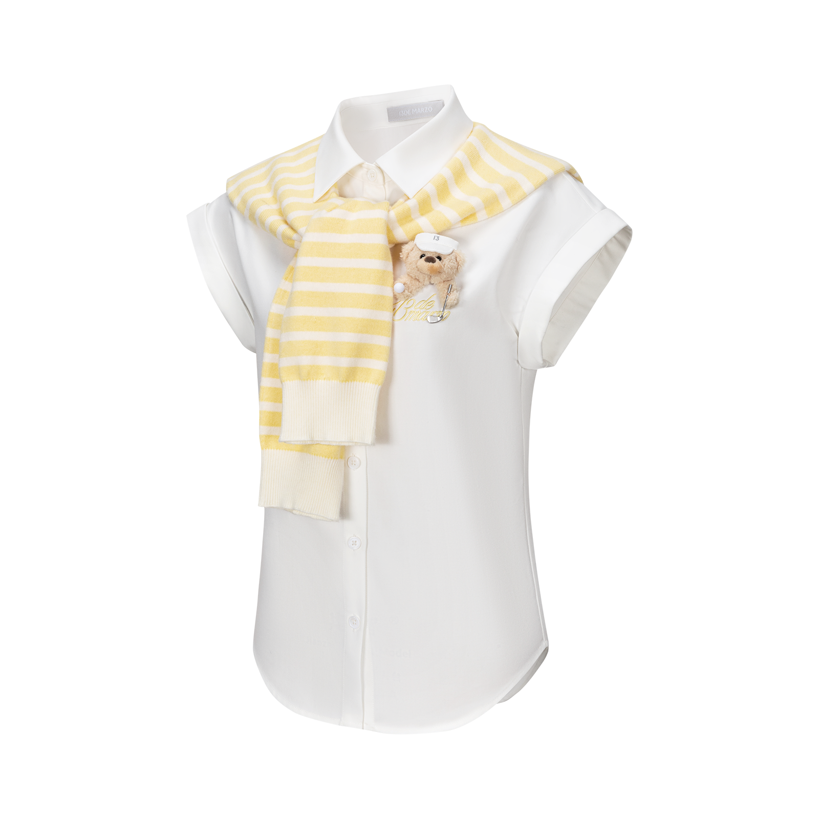 13DE MARZO Golf Shirt Two-Piece Set Yellow - 13DE MARZO