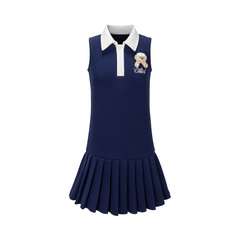 13DE MARZO Golf Bear Dress Navy Blue