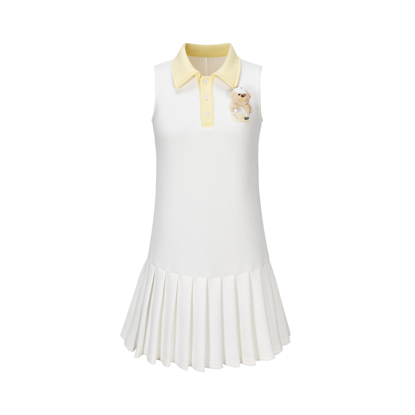 13DE MARZO Golf Bear Dress White - 13DE MARZO