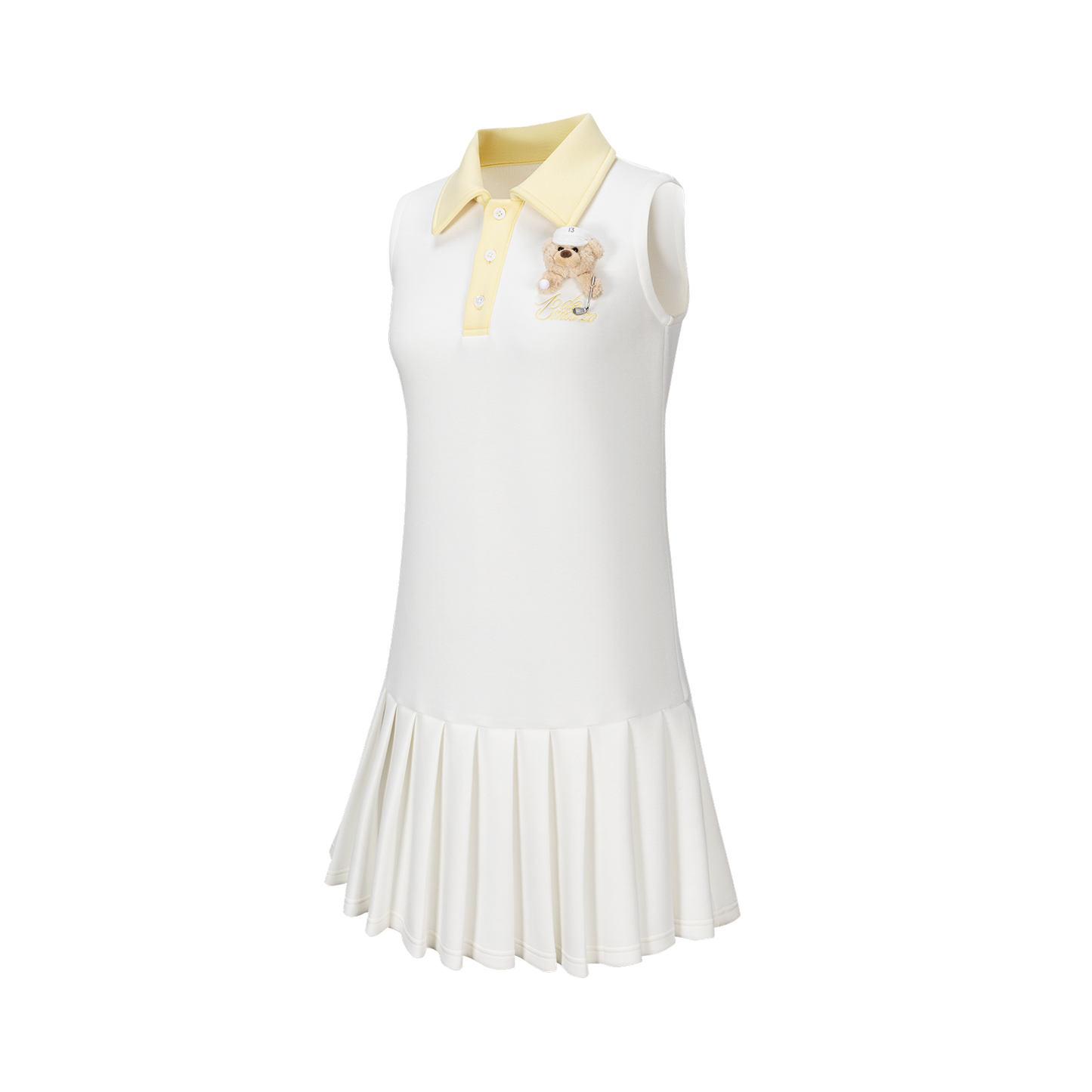 13DE MARZO Golf Bear Dress White - 13DE MARZO