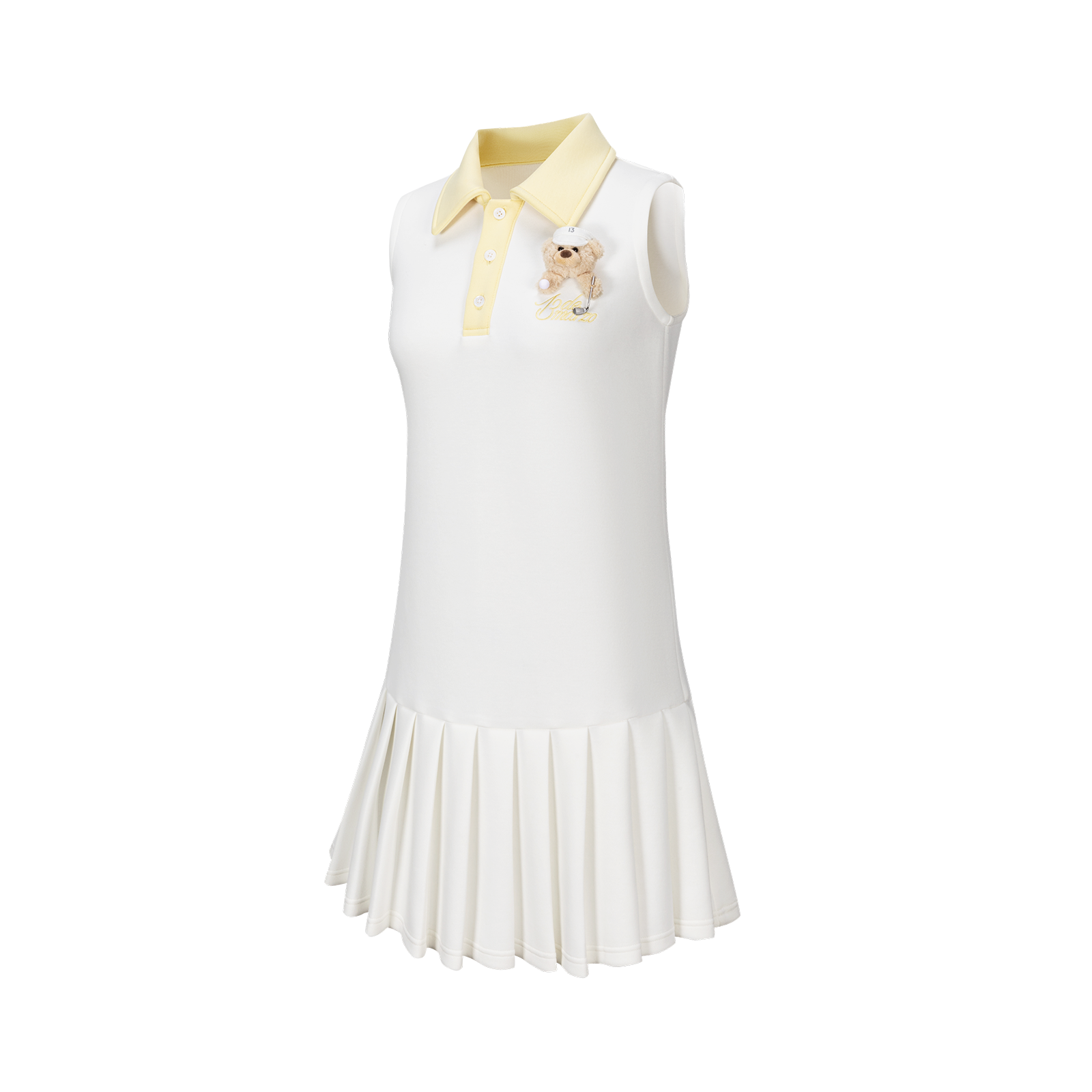 13DE MARZO Golf Bear Dress White - 13DE MARZO