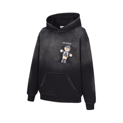 13DE MARZO Rainy Day Hoodie Black