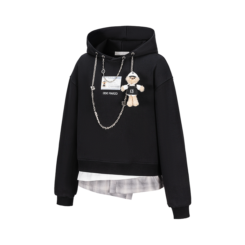13DE MARZO Sheriff Bear Charm Chain Hoodie
