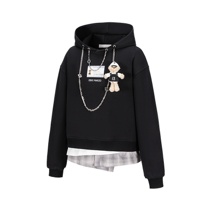 13DE MARZO Sheriff Bear Charm Chain Hoodie