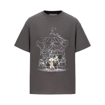 13DE MARZO Carousel Clown Bear T-shirt Grey
