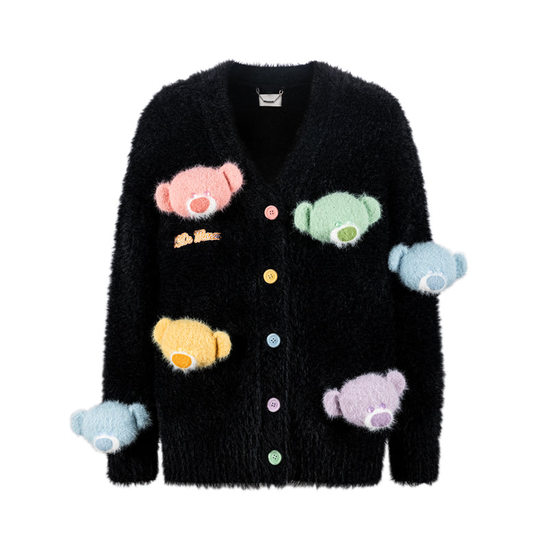 13DE MARZO Doozoo Pastel Bear Cardigan - 13DE MARZO