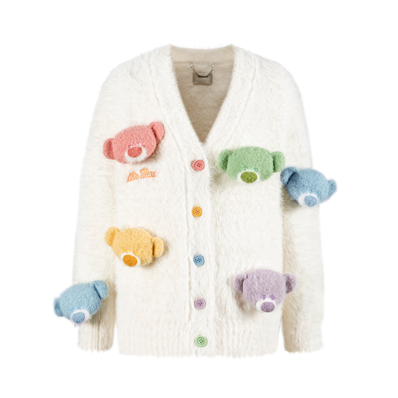 13DE MARZO Doozoo Pastel Bear Cardigan - 13DE MARZO