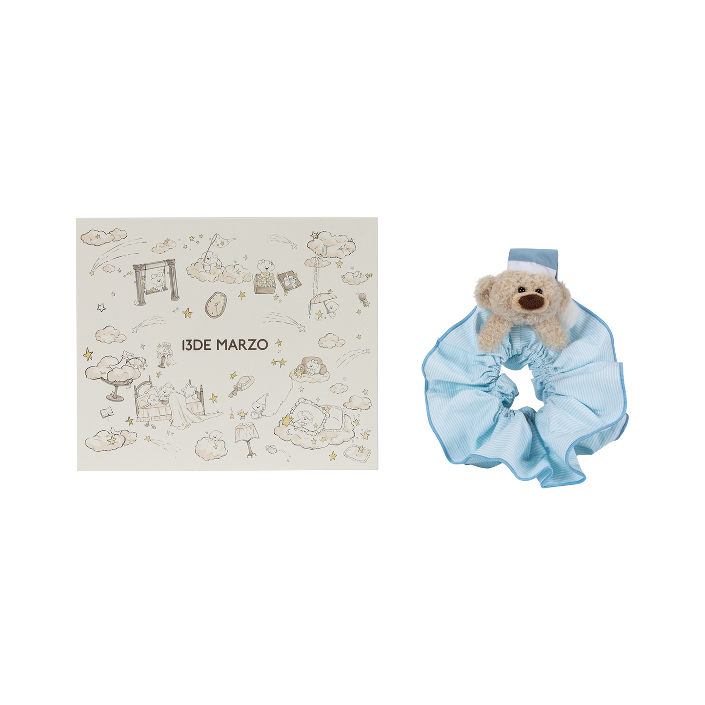13DE MARZO Sleeping Cap Bear Hair Tie