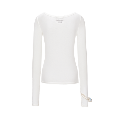 13DE MARZO Timeline Print Undershirt White