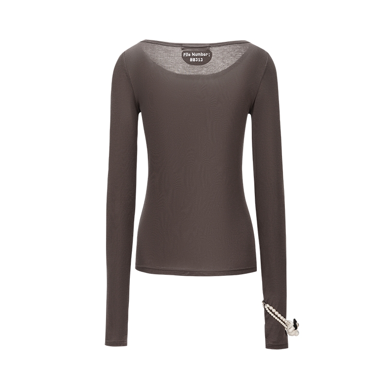 13DE MARZO Timeline Print Undershirt Dark Grey