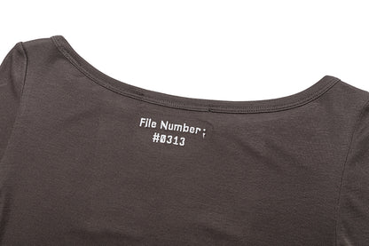 13DE MARZO Timeline Print Undershirt Dark Grey