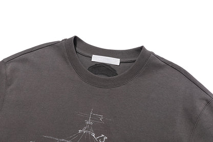 13DE MARZO Carousel Clown Bear T-shirt Grey