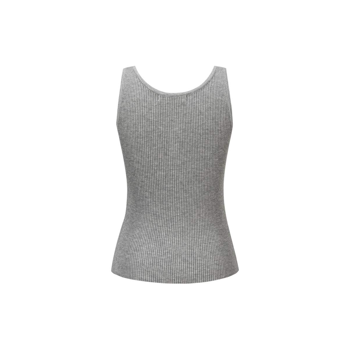 13DE MARZO Henley Neck Knit Vest Grey
