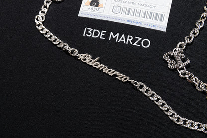 13DE MARZO Sheriff Bear Charm Chain Hoodie