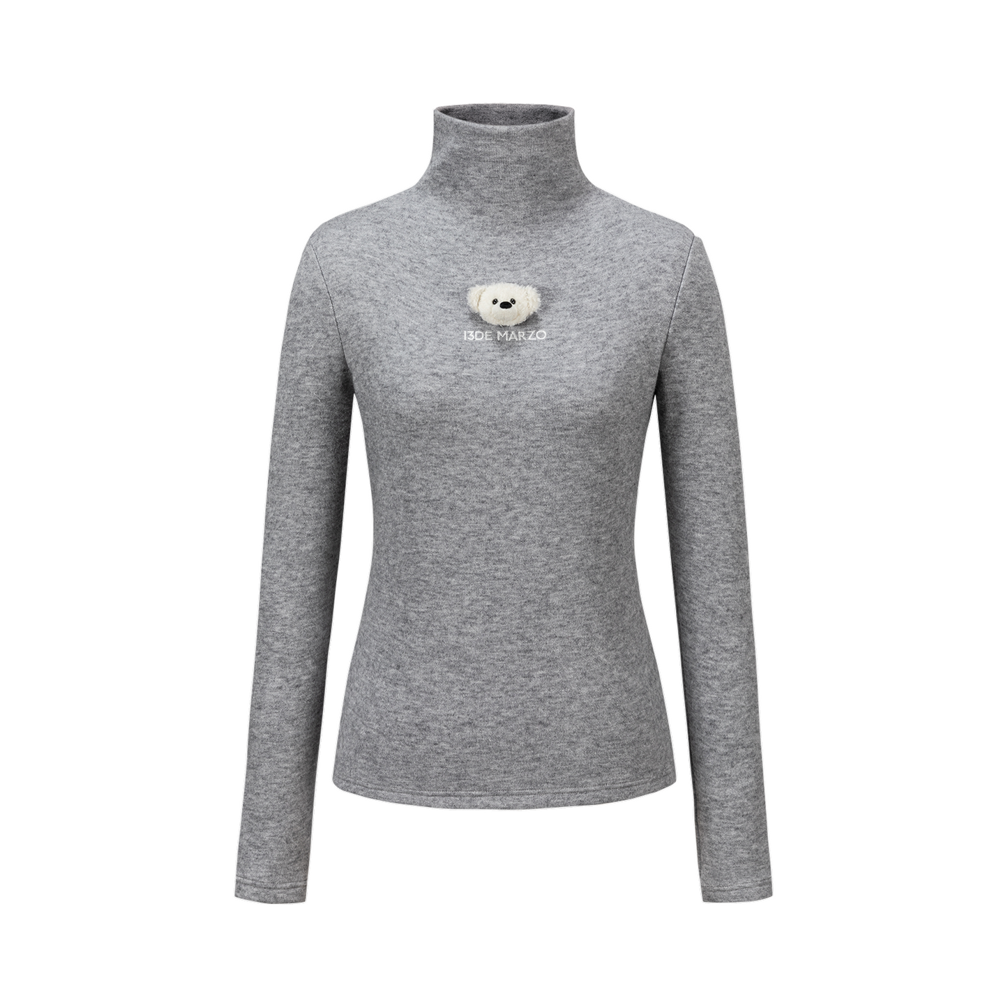 13DE MARZO Knit Turtleneck Base Layer Grey