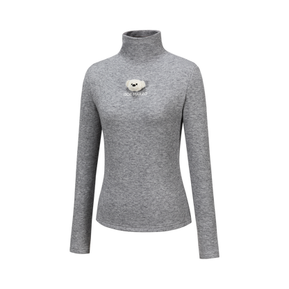 13DE MARZO Knit Turtleneck Base Layer Grey