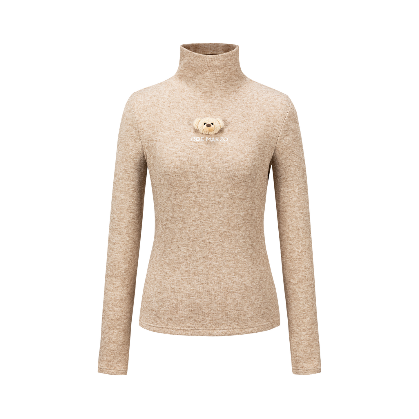 13DE MARZO Knit Turtleneck Base Layer Khaki