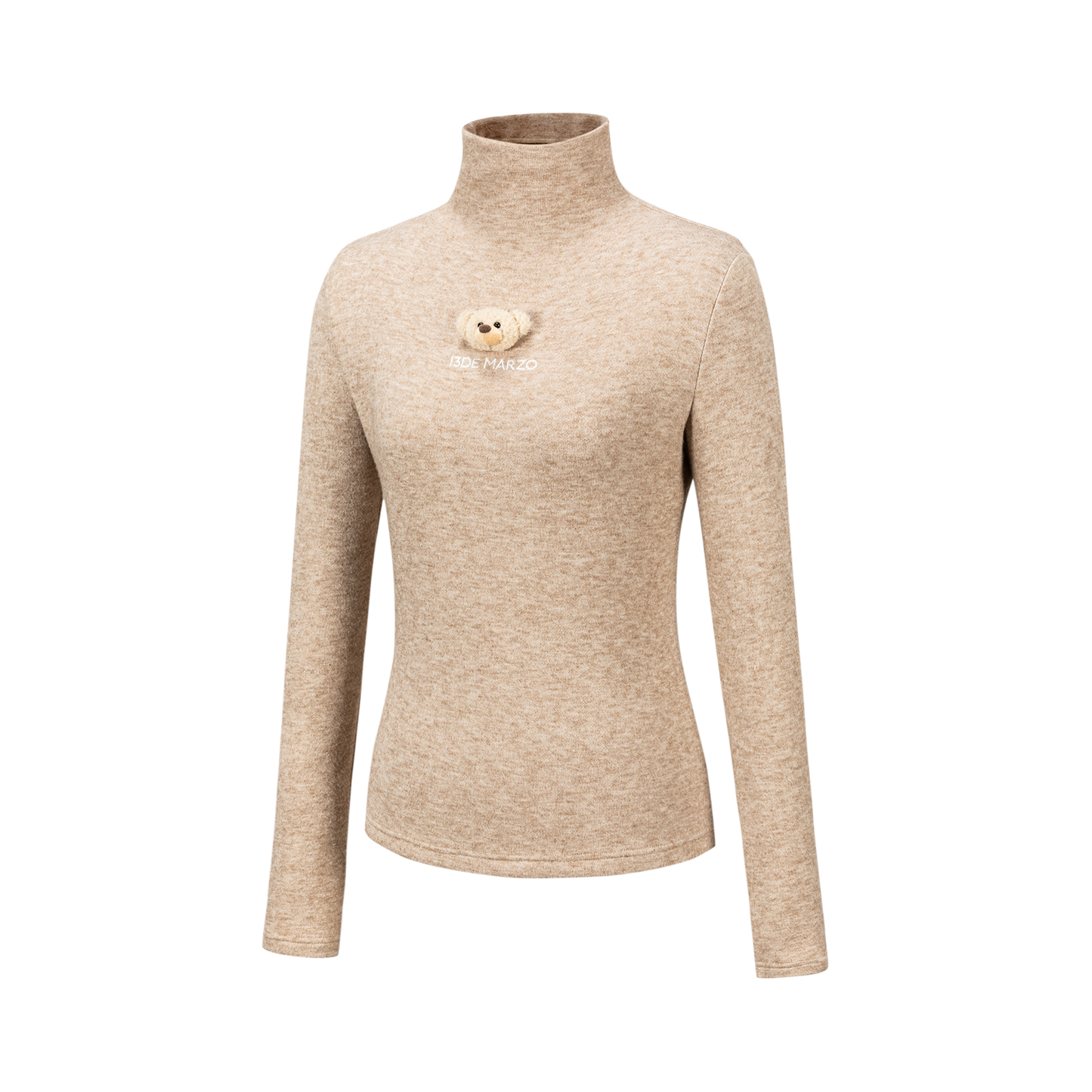 13DE MARZO Knit Turtleneck Base Layer Khaki