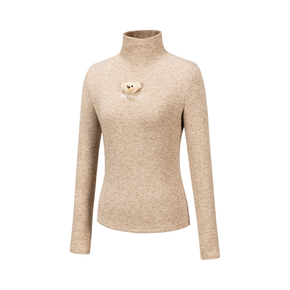 13DE MARZO Knit Turtleneck Base Layer Khaki