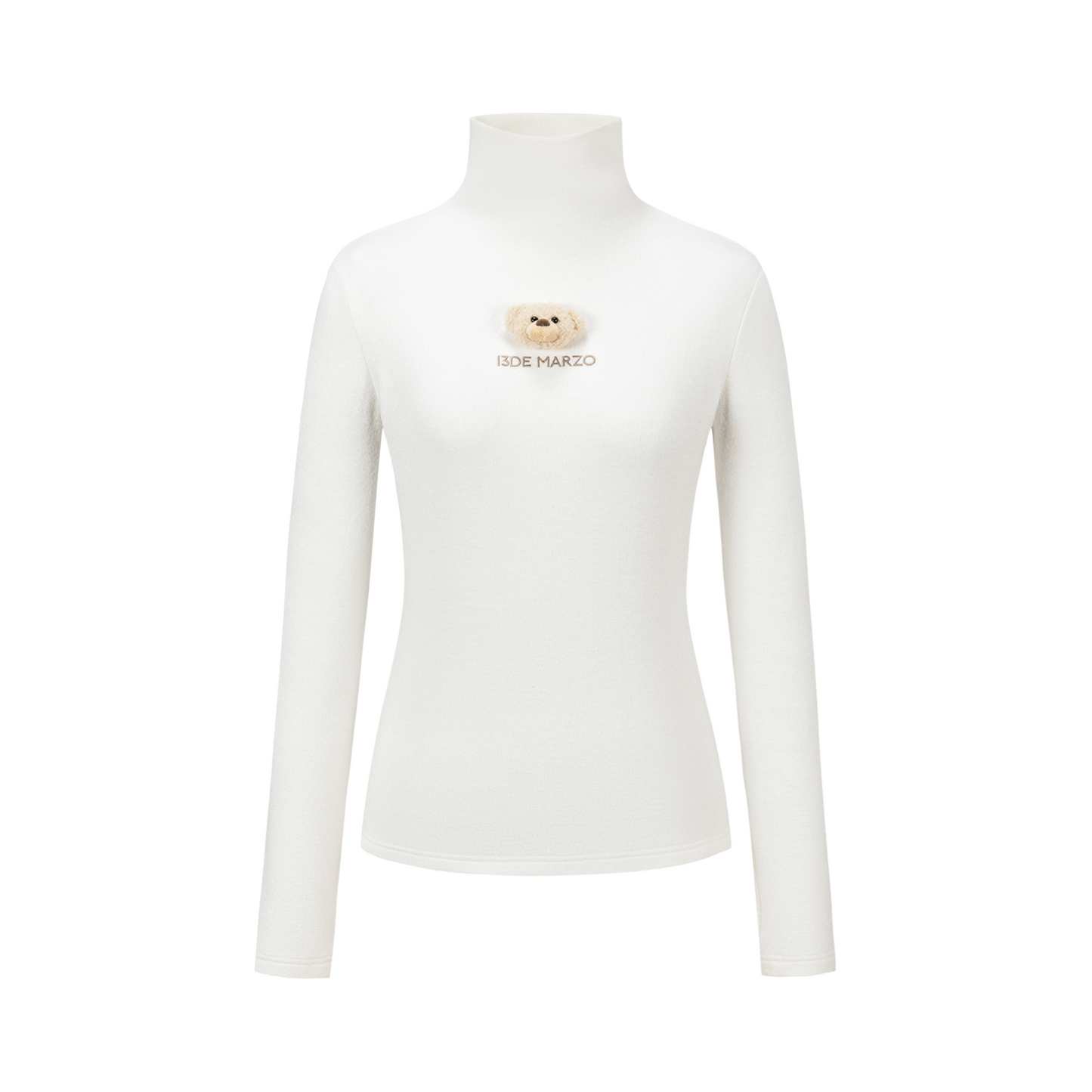 13DE MARZO Knit Turtleneck Base Layer Beige