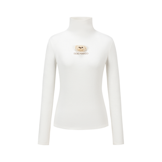 13DE MARZO Knit Turtleneck Base Layer Beige