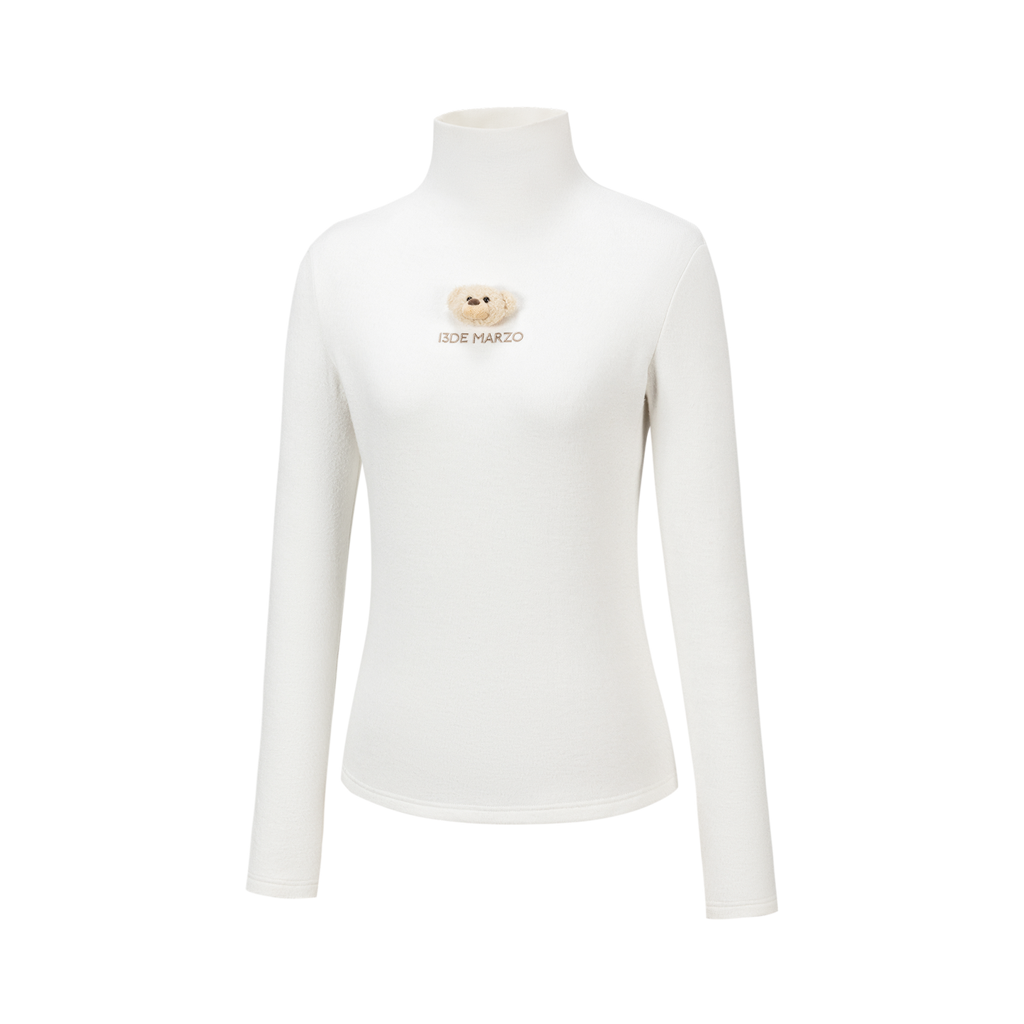 13DE MARZO Knit Turtleneck Base Layer Beige