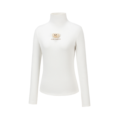 13DE MARZO Knit Turtleneck Base Layer Beige