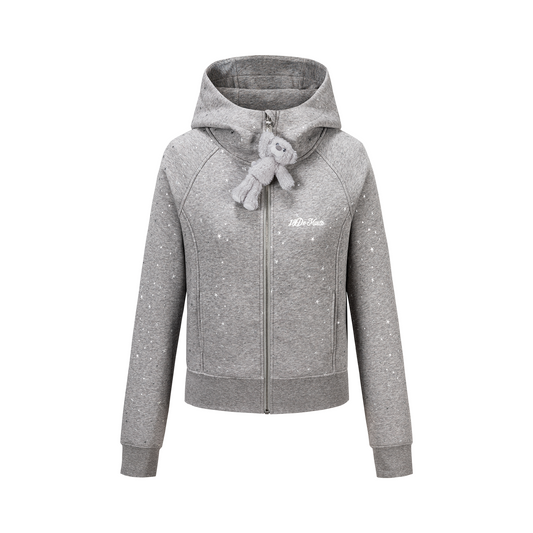 13DE MARZO Galaxy Spark Slim Fit Hoodie Grey
