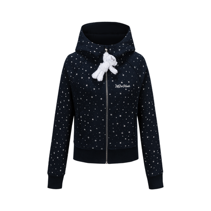 13DE MARZO Galaxy Spark Slim Fit Hoodie Navy Blue
