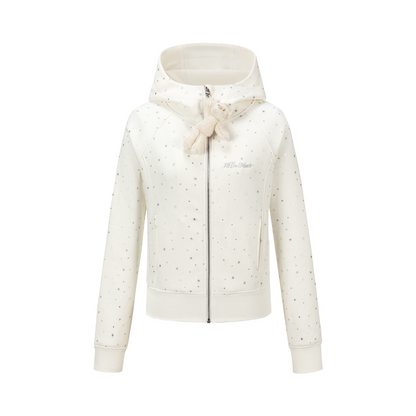 13DE MARZO Galaxy Spark Slim Fit Hoodie Beige