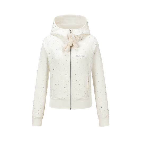 13DE MARZO Galaxy Spark Slim Fit Hoodie Beige