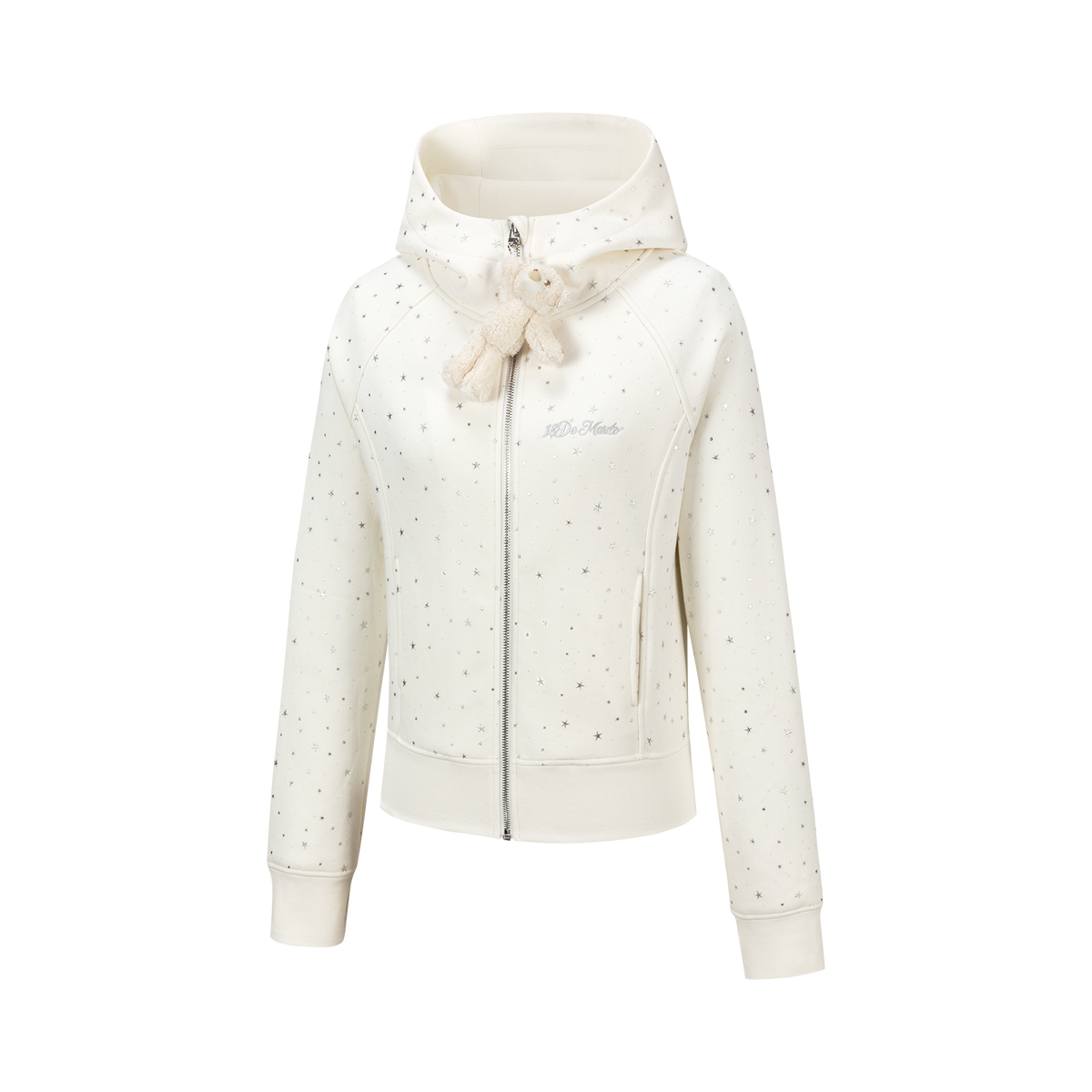 13DE MARZO Galaxy Spark Slim Fit Hoodie Beige